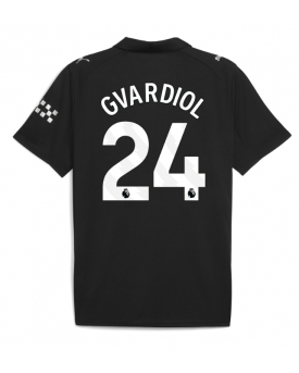 Billige Fotballdrakt Manchester City Josko Gvardiol #24 Replika Bortedrakt 2025-26 Kortermet